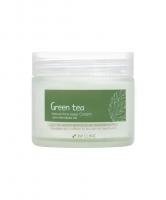 Успокаивающий и увлажняющий крем для лица с зеленым чаем Green Tea Natural Time Sleep Cream