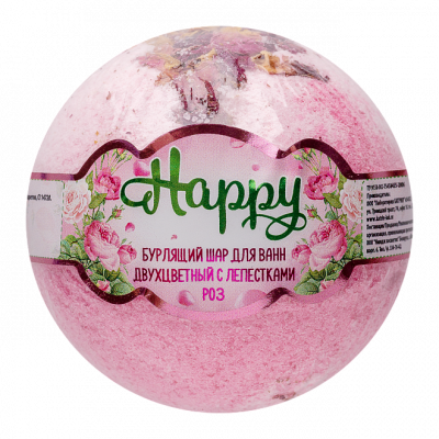 Бурлящий шар  с лепестками роз Laboratory Katrin Happy