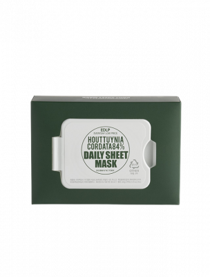 Веганские тканевые маски для увлажнения и успокаивания кожи Derma Factory Houttuynia Cordata 84% Daily Sheet Mask 